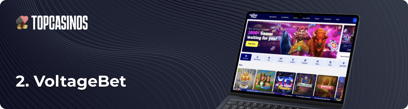 VoltageBet - Best for Current Casino Look and Crypto in Topcasinos Canada Review